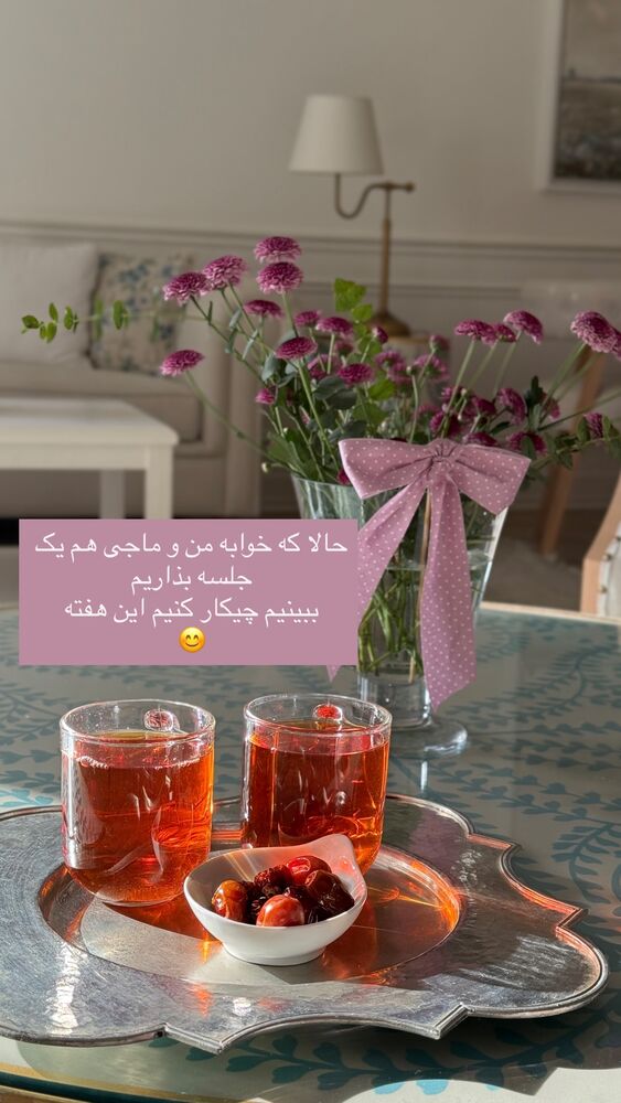  جدید ترین استوری اینستاگرام كامليا رودنشين