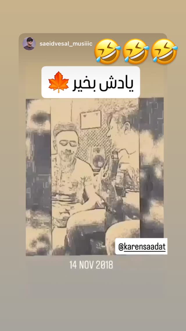  جدید ترین استوری اینستاگرام کارن سعادت