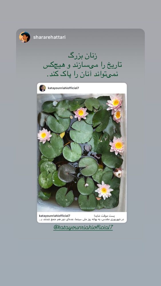  جدید ترین استوری اینستاگرام کتایون ریاحی