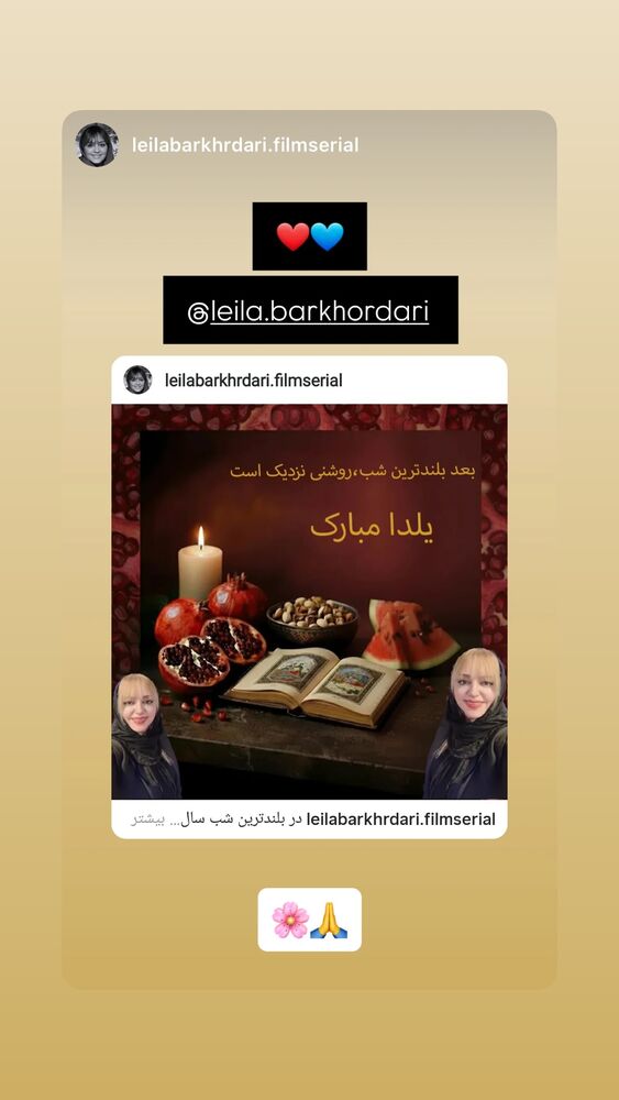  جدید ترین استوری اینستاگرام ليلا برخوردارى