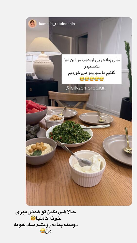  جدید ترین استوری اینستاگرام لیلی زمردیان