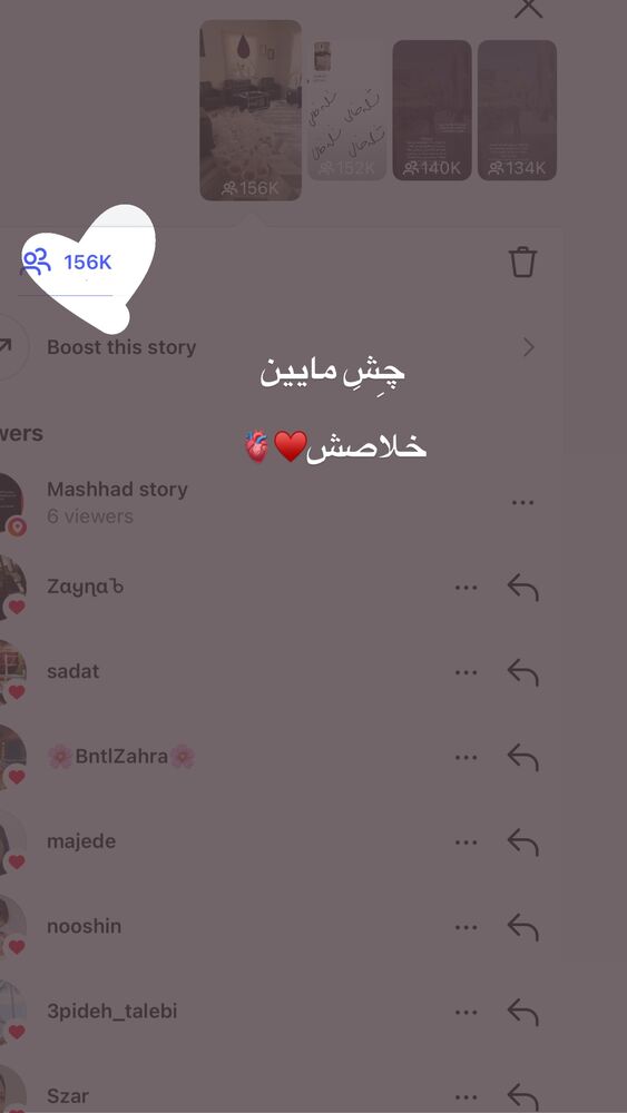  جدید ترین استوری اینستاگرام لیلی زمردیان