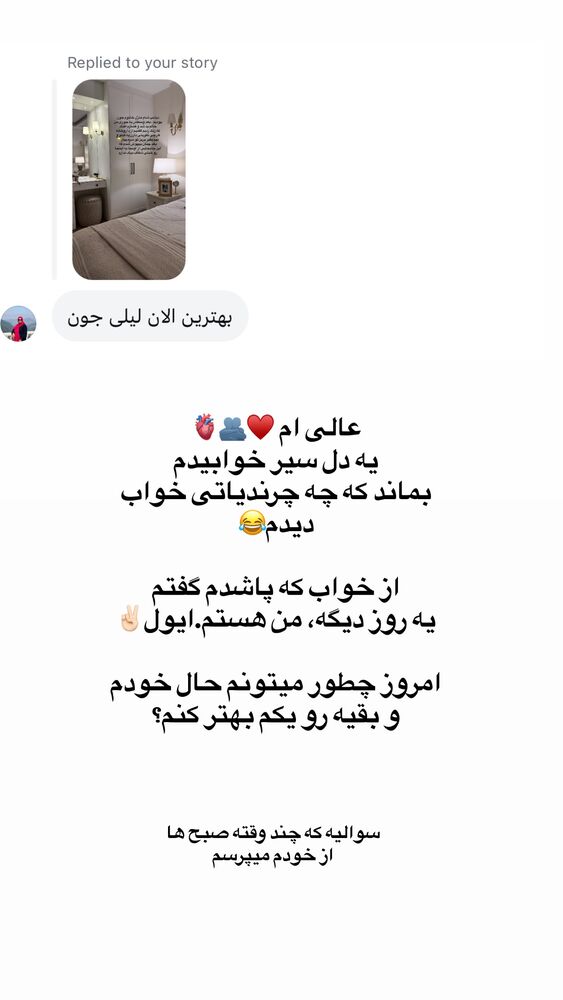  جدید ترین استوری اینستاگرام لیلی زمردیان