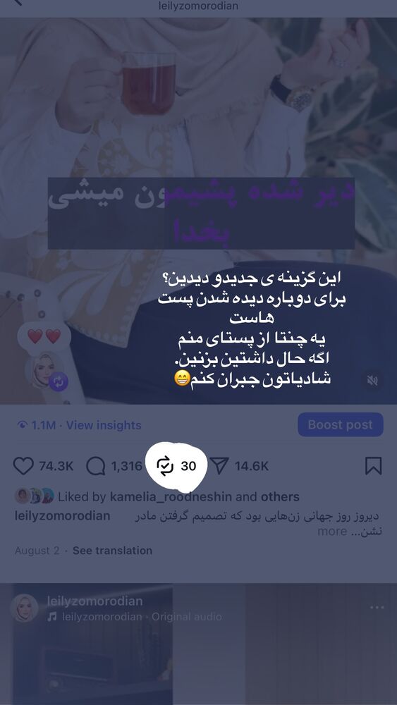  جدید ترین استوری اینستاگرام لیلی زمردیان