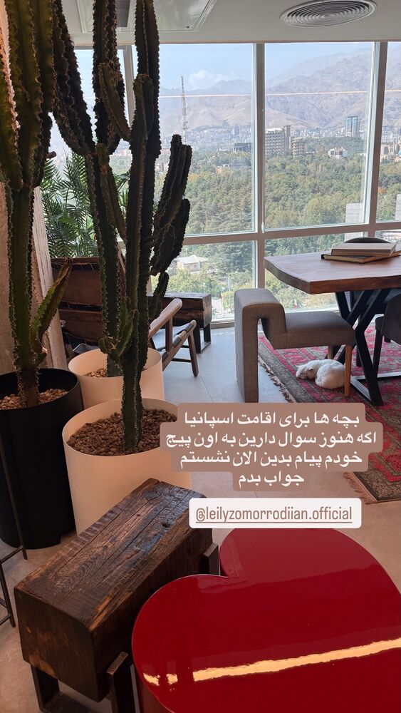  جدید ترین استوری اینستاگرام لیلی زمردیان