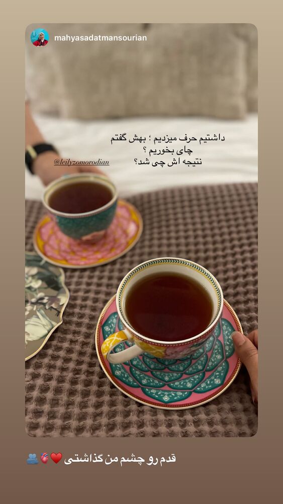  جدید ترین استوری اینستاگرام لیلی زمردیان