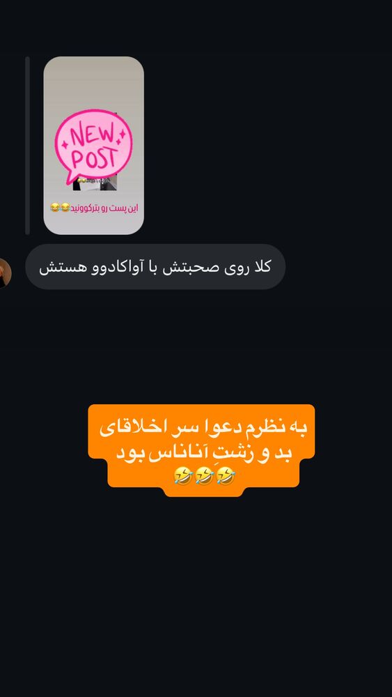  جدید ترین استوری اینستاگرام لنا سلامی