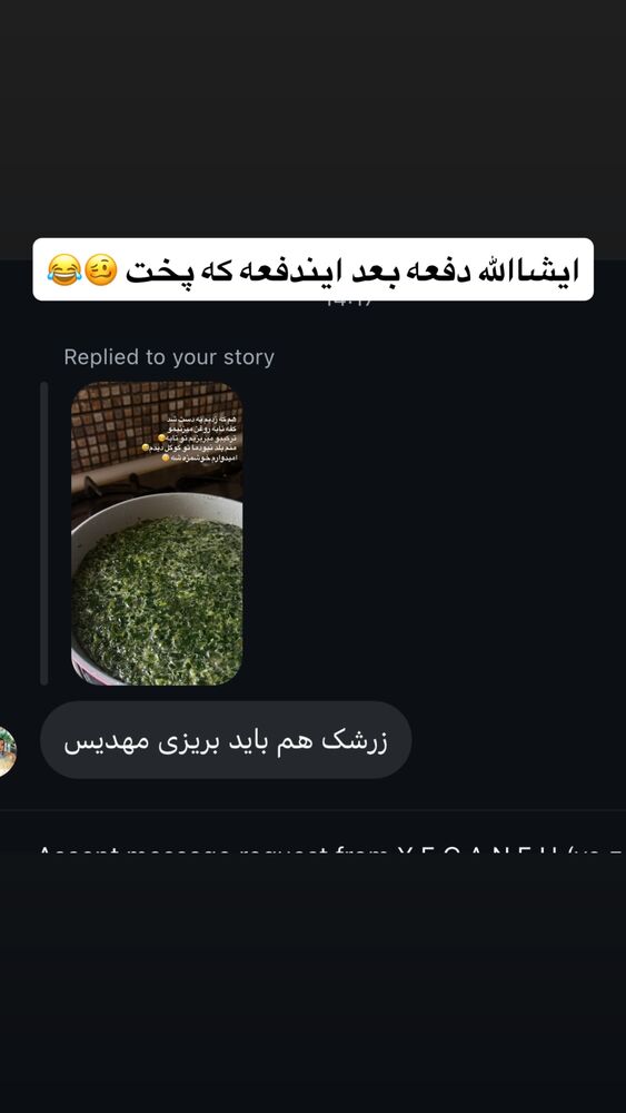  جدید ترین استوری اینستاگرام مهدیس حسینی