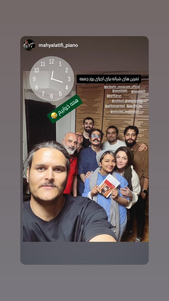  جدید ترین استوری اینستاگرام مهبد قناعت پیشه