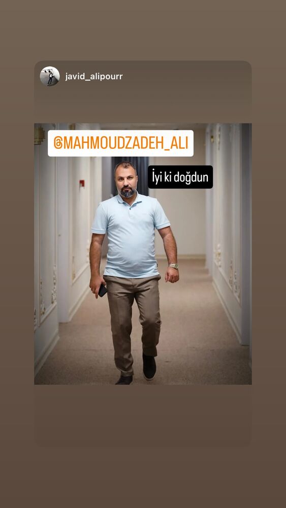  جدید ترین استوری اینستاگرام علی محمود زاده
