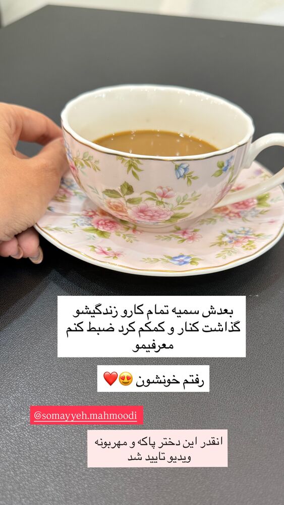  جدید ترین استوری اینستاگرام مهسا باصری