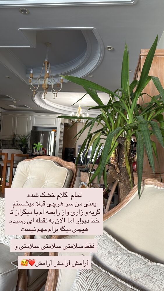  جدید ترین استوری اینستاگرام مهسا باصری