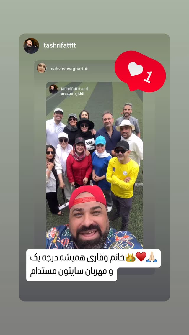  جدید ترین استوری اینستاگرام مهوش وقاری