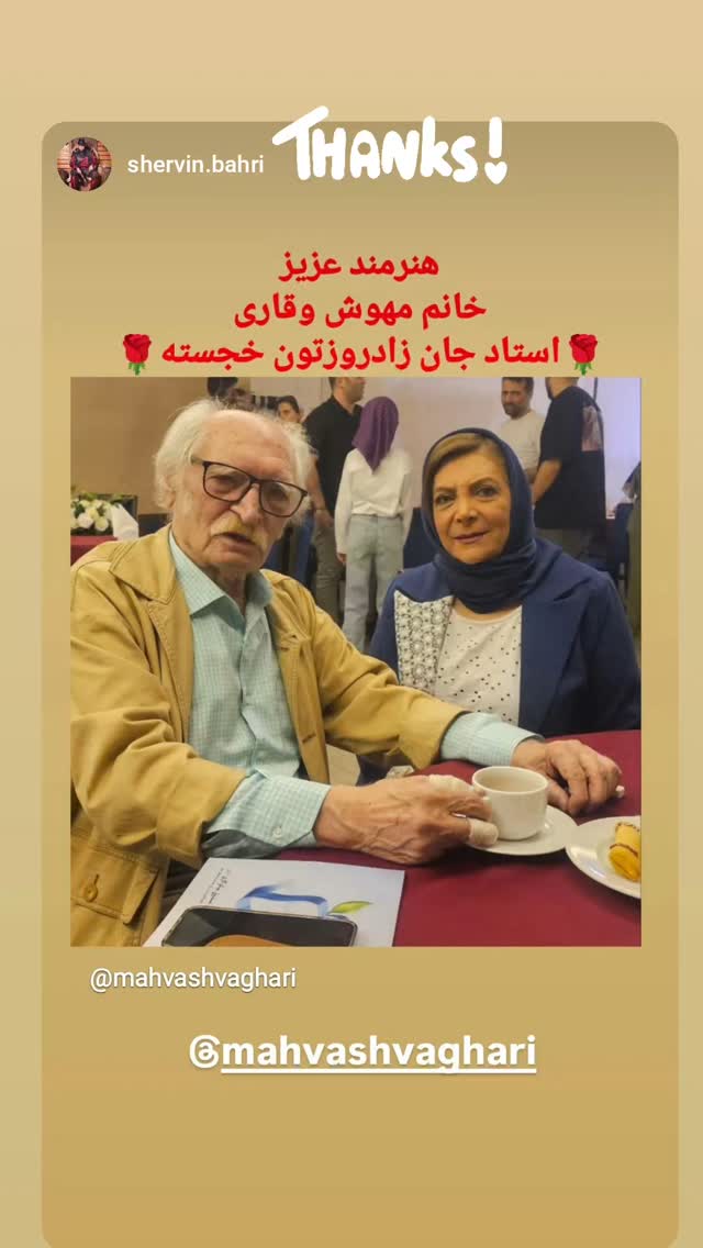  جدید ترین استوری اینستاگرام مهوش وقاری