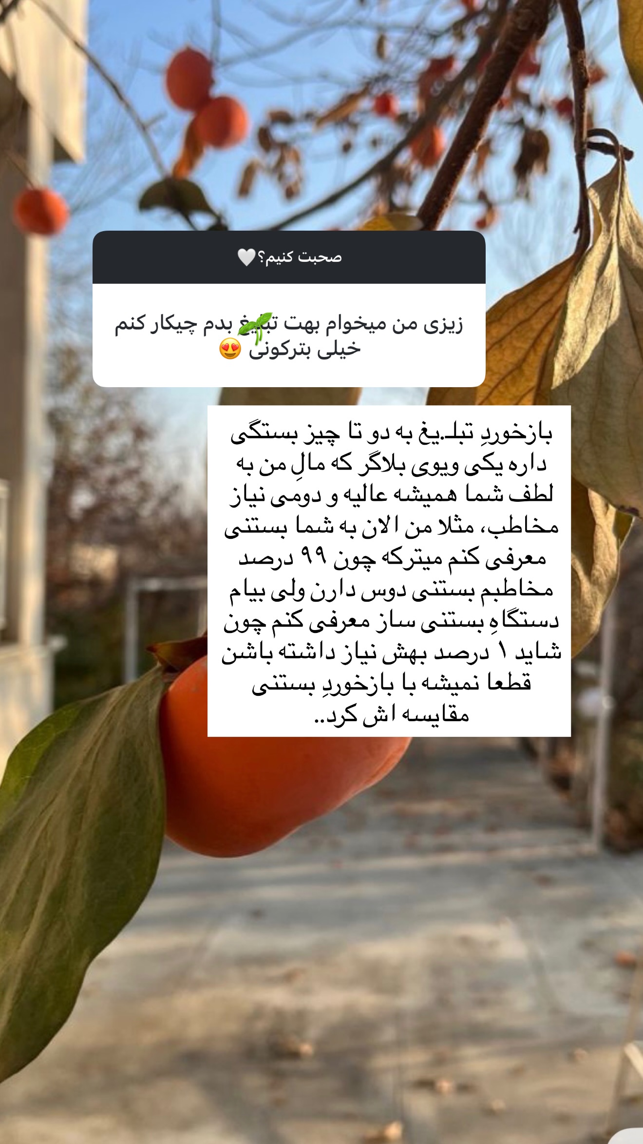 جدید ترین استوری اینستاگرام زهرا رسولی