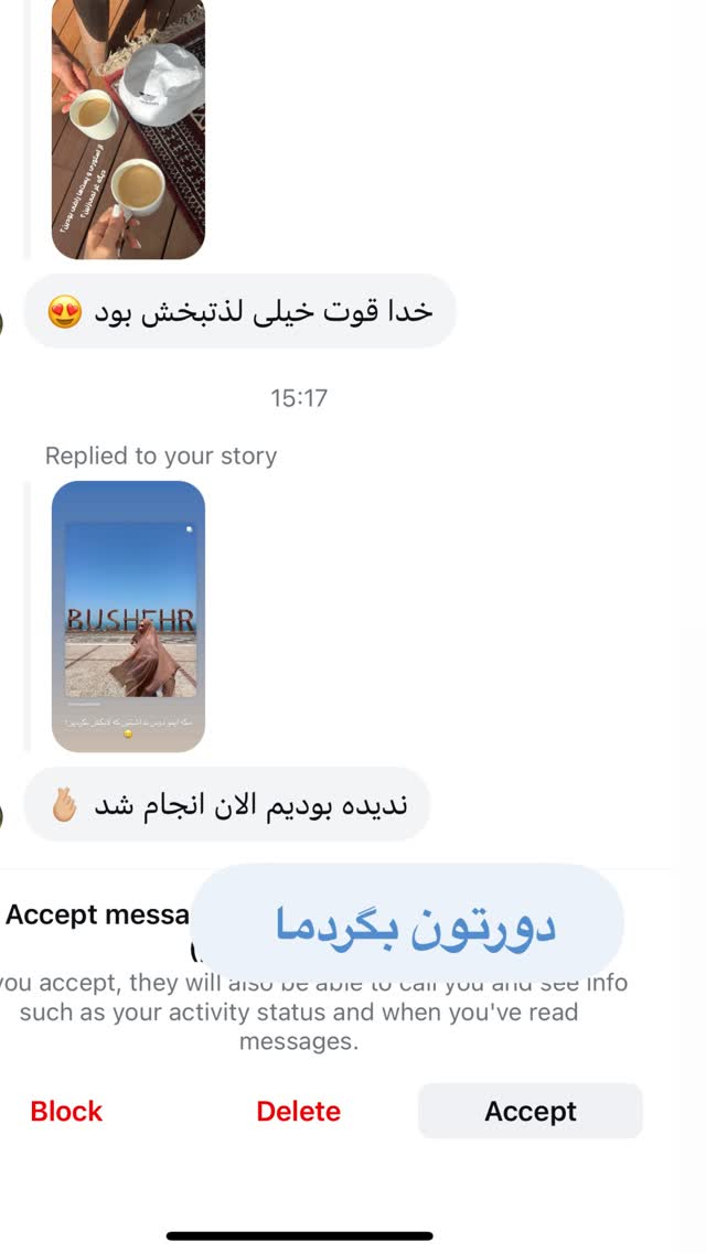  جدید ترین استوری اینستاگرام مرجان ماهینی