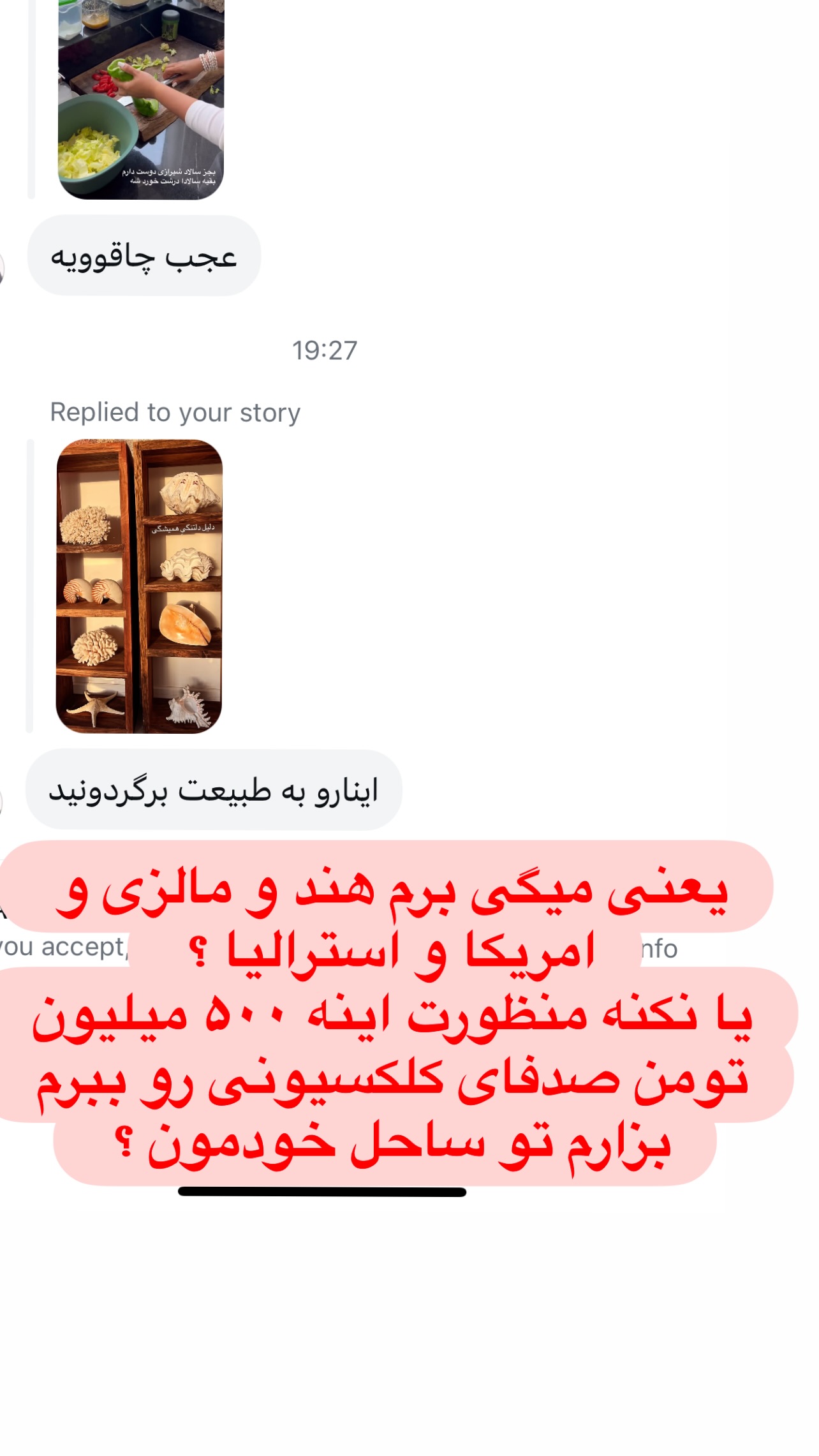  جدید ترین استوری اینستاگرام مرجان ماهینی