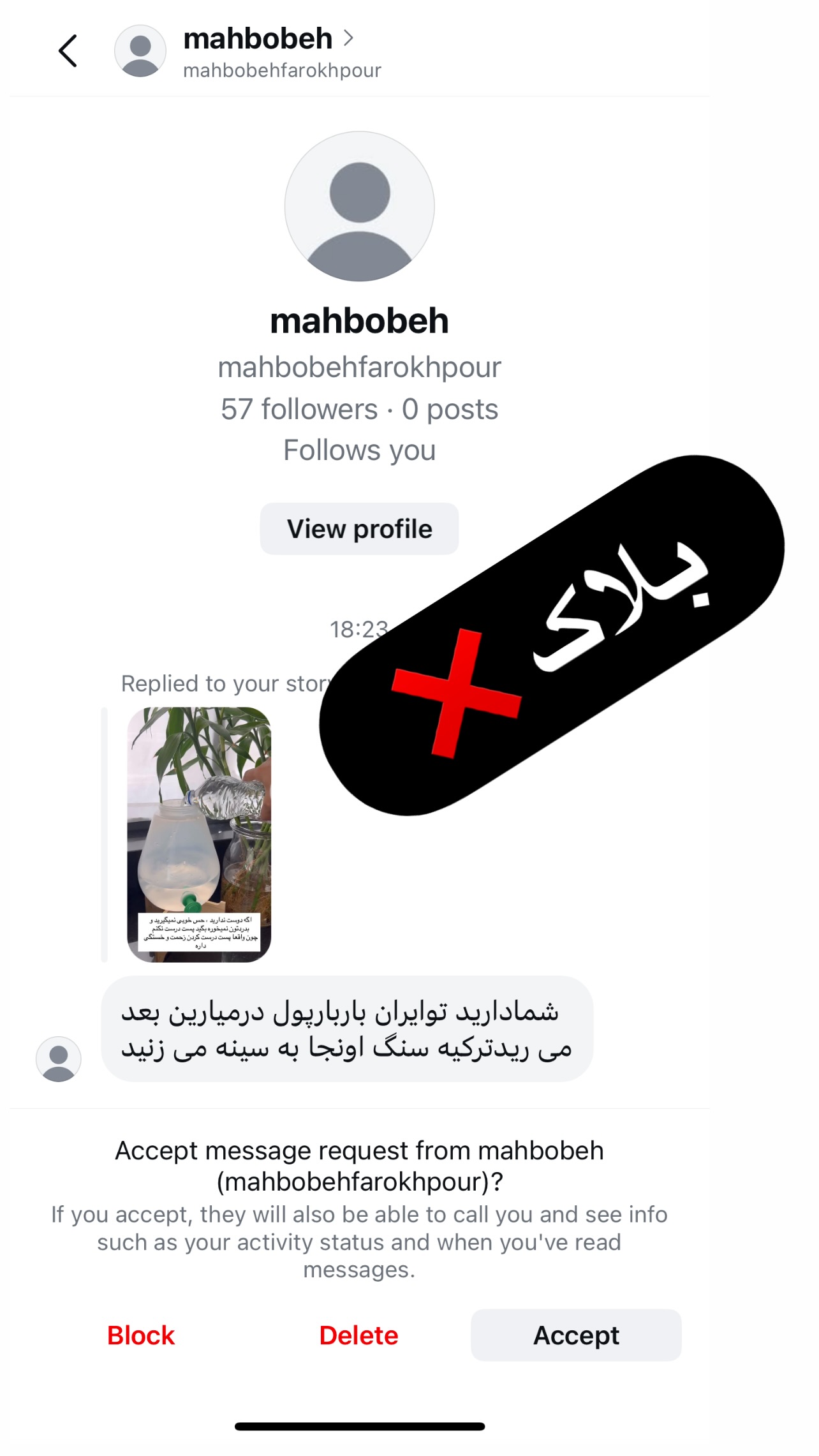  جدید ترین استوری اینستاگرام مرجان ماهینی