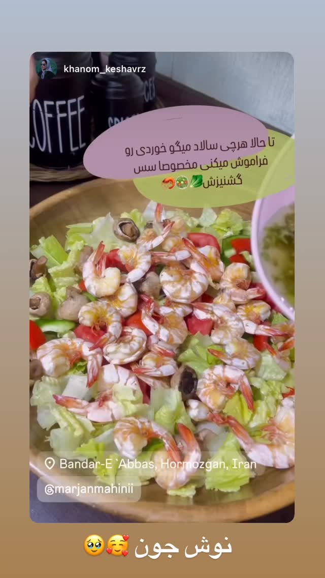  جدید ترین استوری اینستاگرام مرجان ماهینی