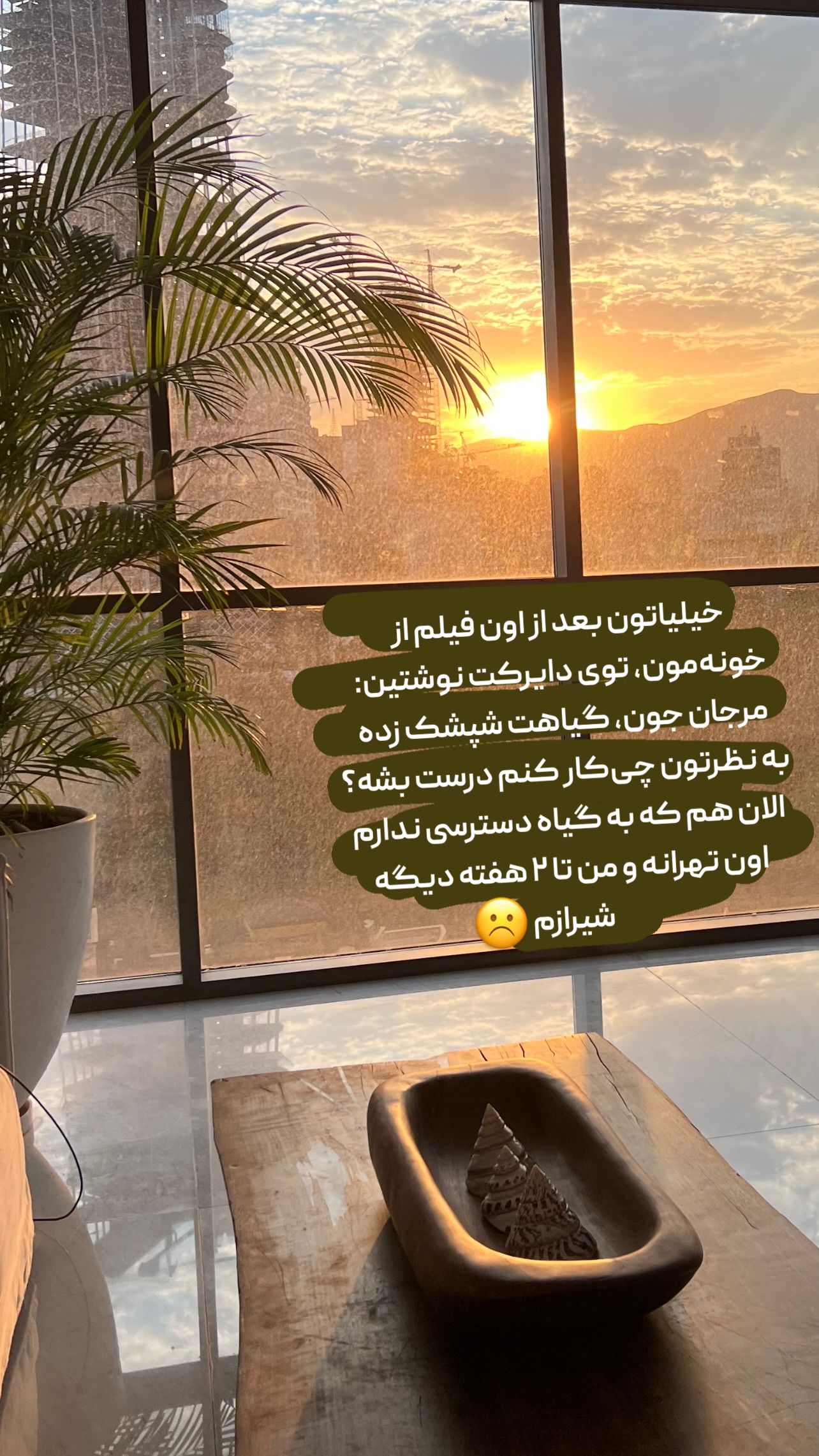  جدید ترین استوری اینستاگرام مرجان ماهینی