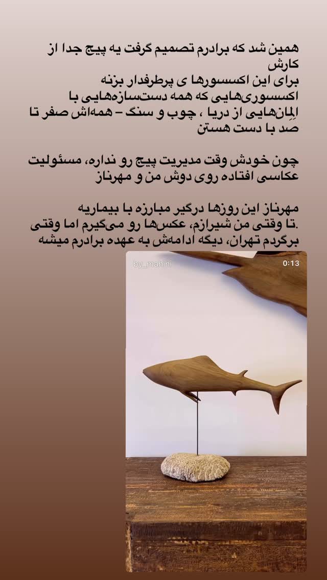  جدید ترین استوری اینستاگرام مرجان ماهینی