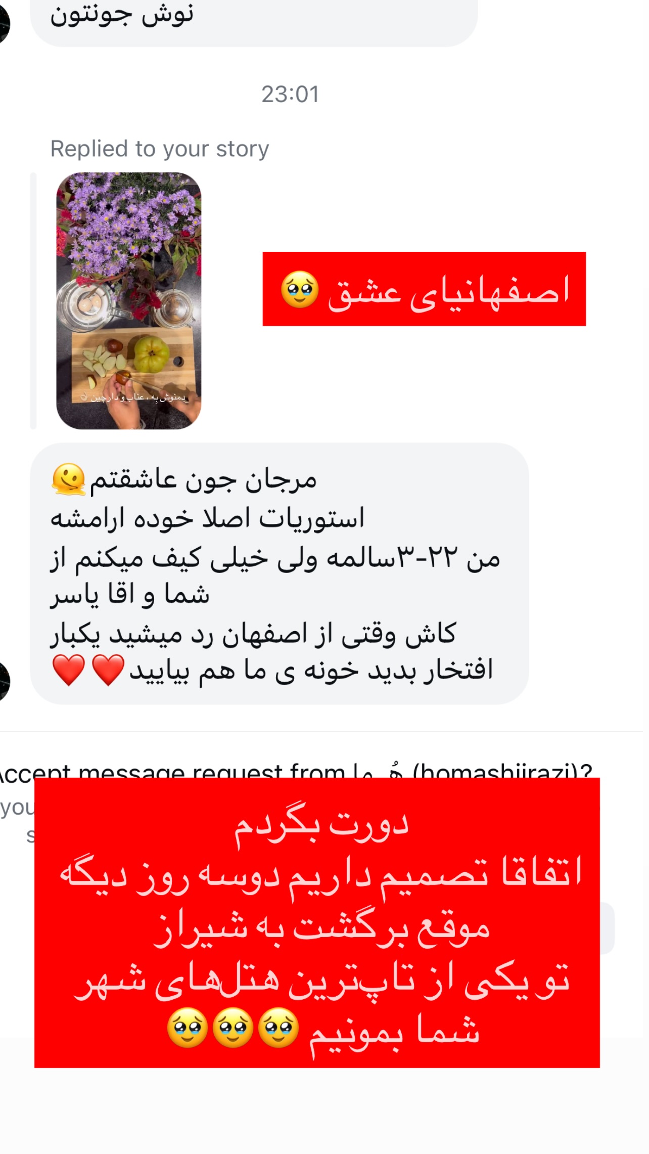  جدید ترین استوری اینستاگرام مرجان ماهینی