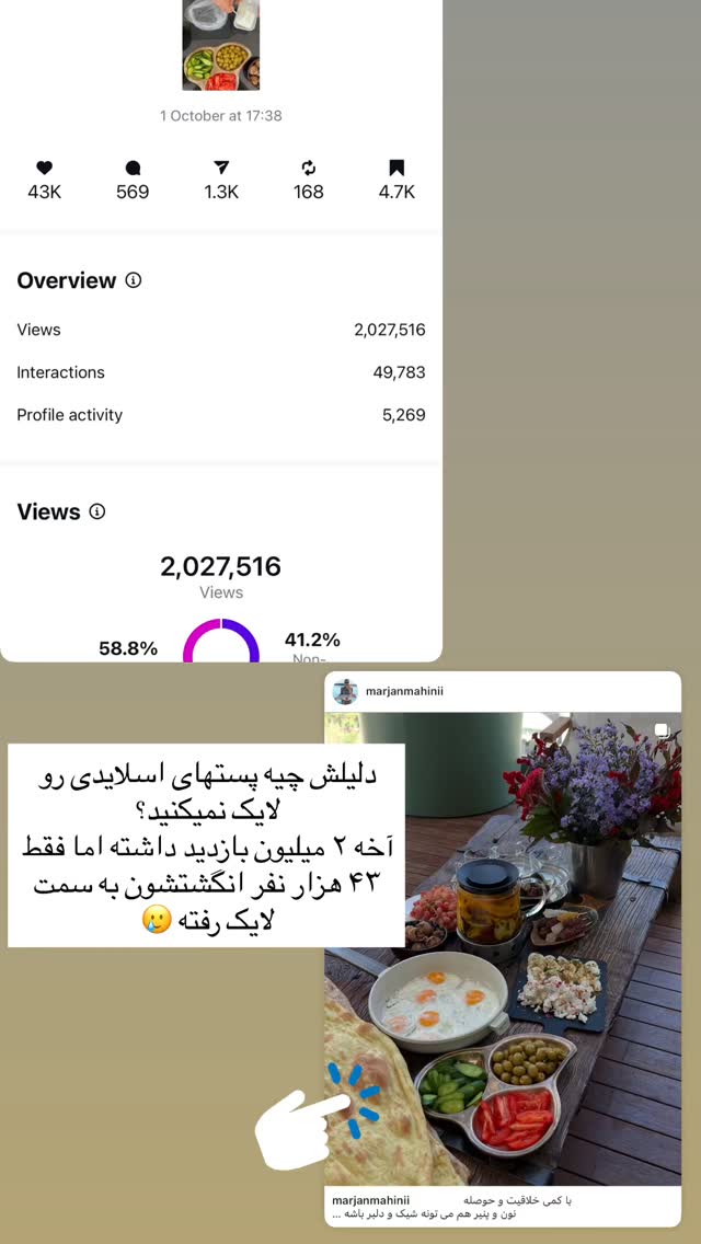  جدید ترین استوری اینستاگرام مرجان ماهینی