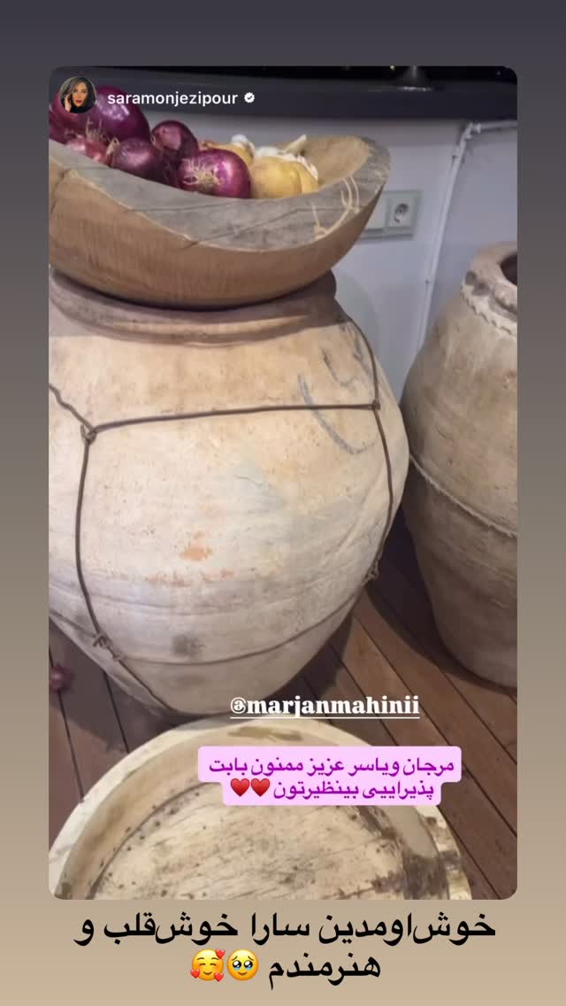 جدید ترین استوری اینستاگرام مرجان ماهینی