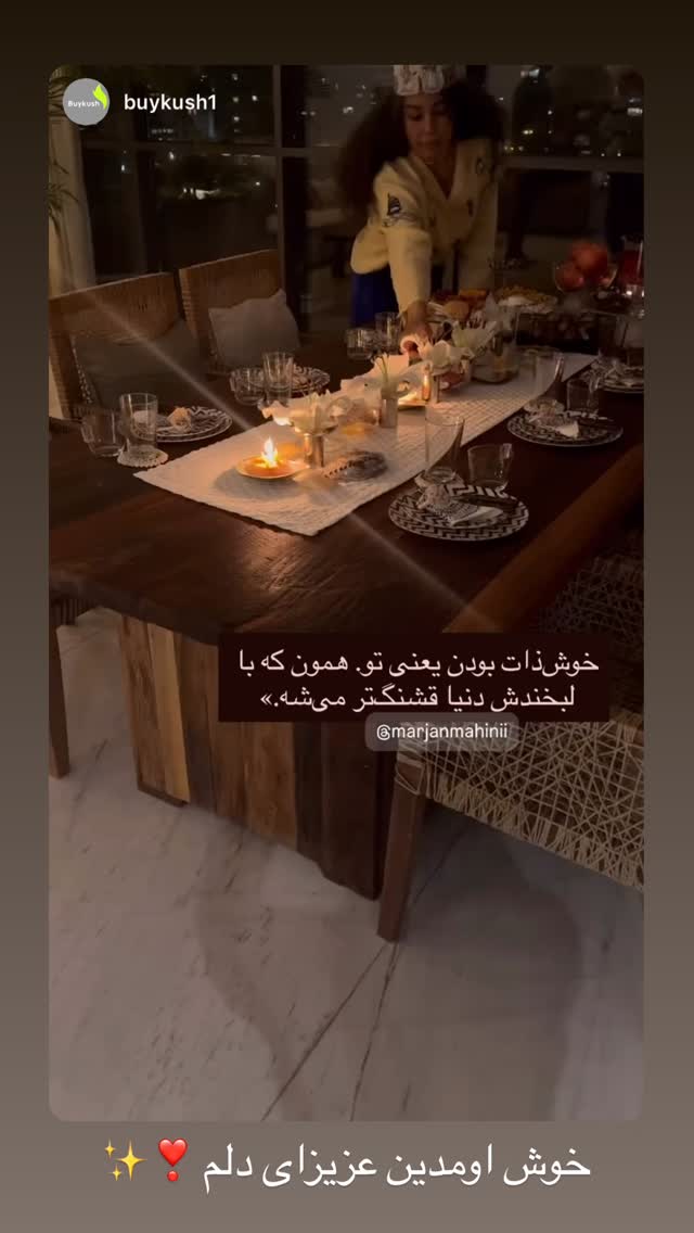  جدید ترین استوری اینستاگرام مرجان ماهینی