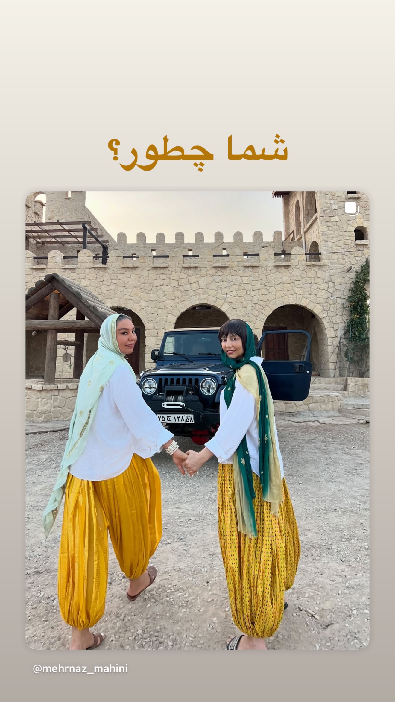  جدید ترین استوری اینستاگرام مرجان ماهینی