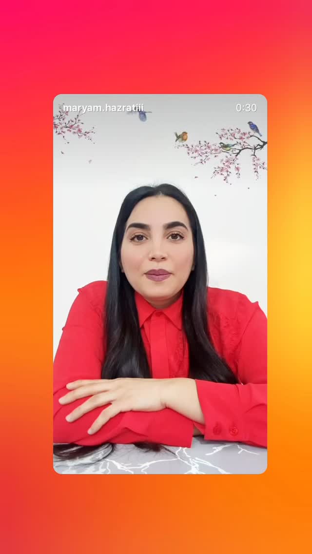  جدید ترین استوری اینستاگرام مریم حضرتی