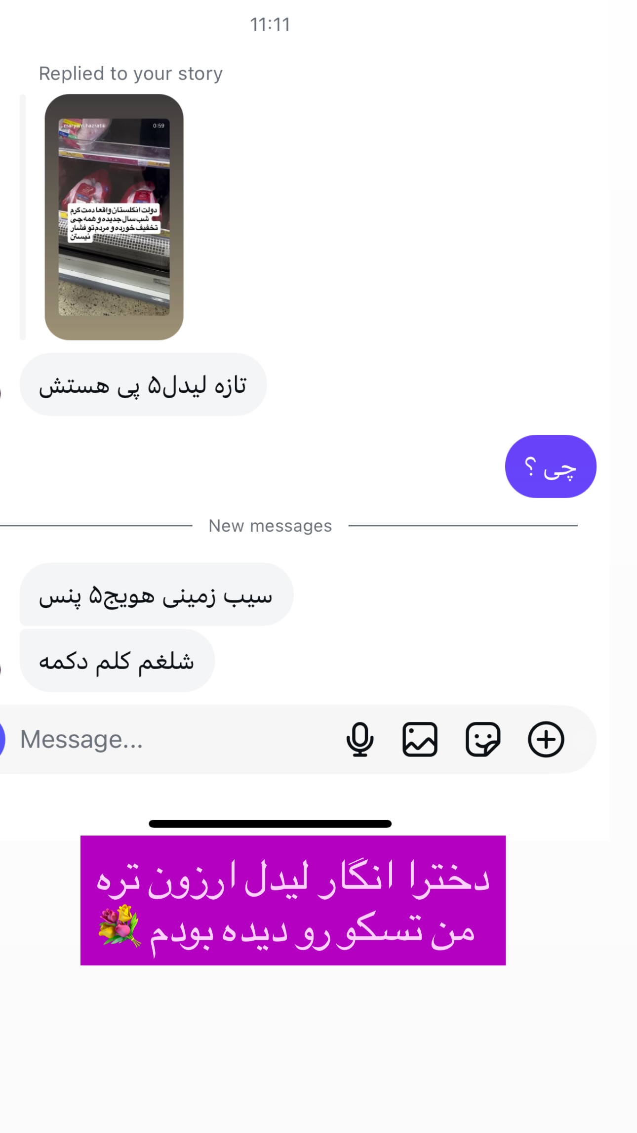  جدید ترین استوری اینستاگرام مریم حضرتی