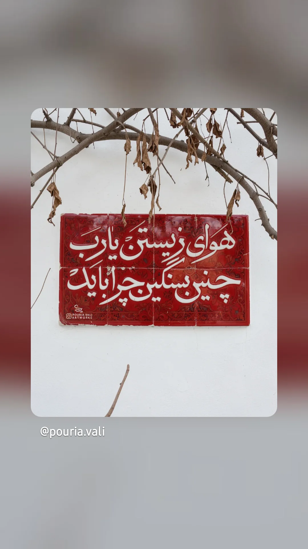  جدید ترین استوری اینستاگرام مریم ناظران
