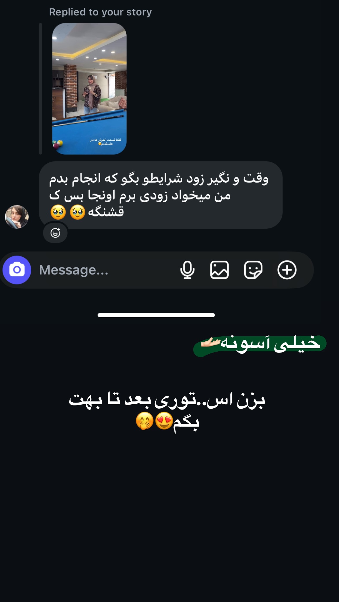  جدید ترین استوری اینستاگرام مریم احمدی پور
