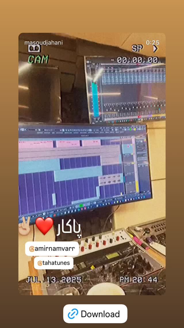  جدید ترین استوری اینستاگرام مسعود جهانی