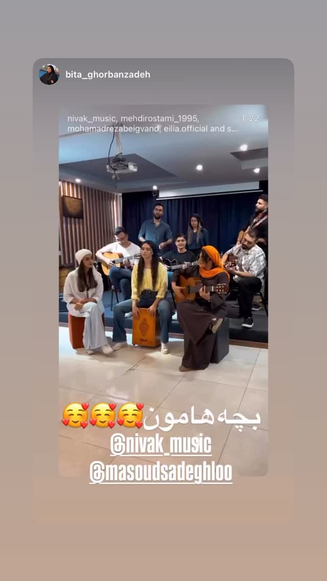  جدید ترین استوری اینستاگرام مسعود صادق لو