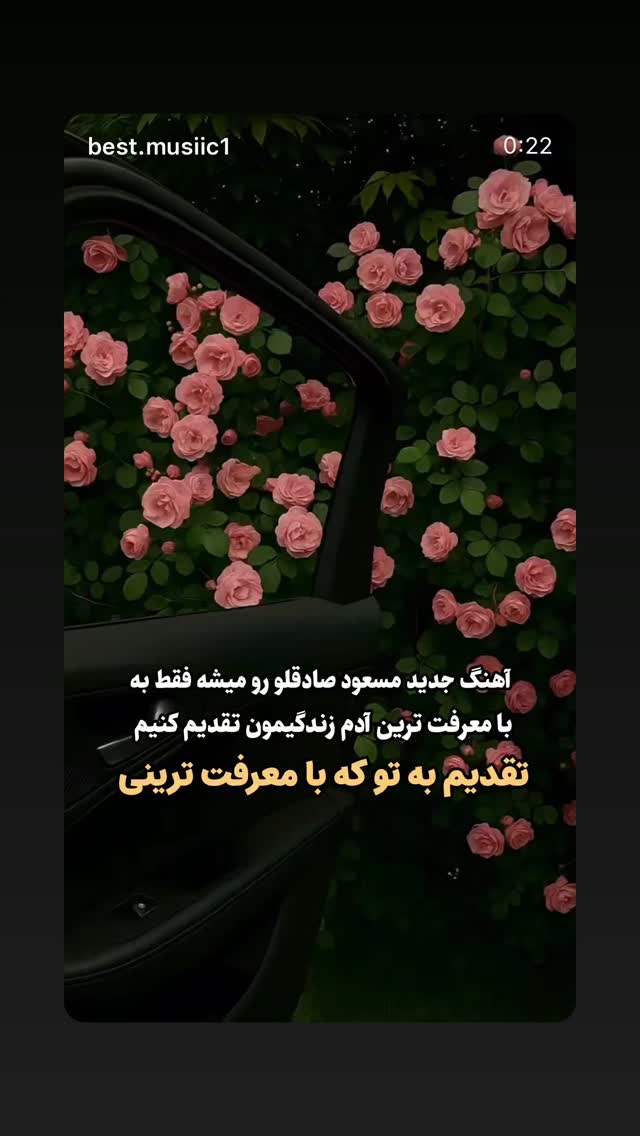  جدید ترین استوری اینستاگرام مسعود صادق لو
