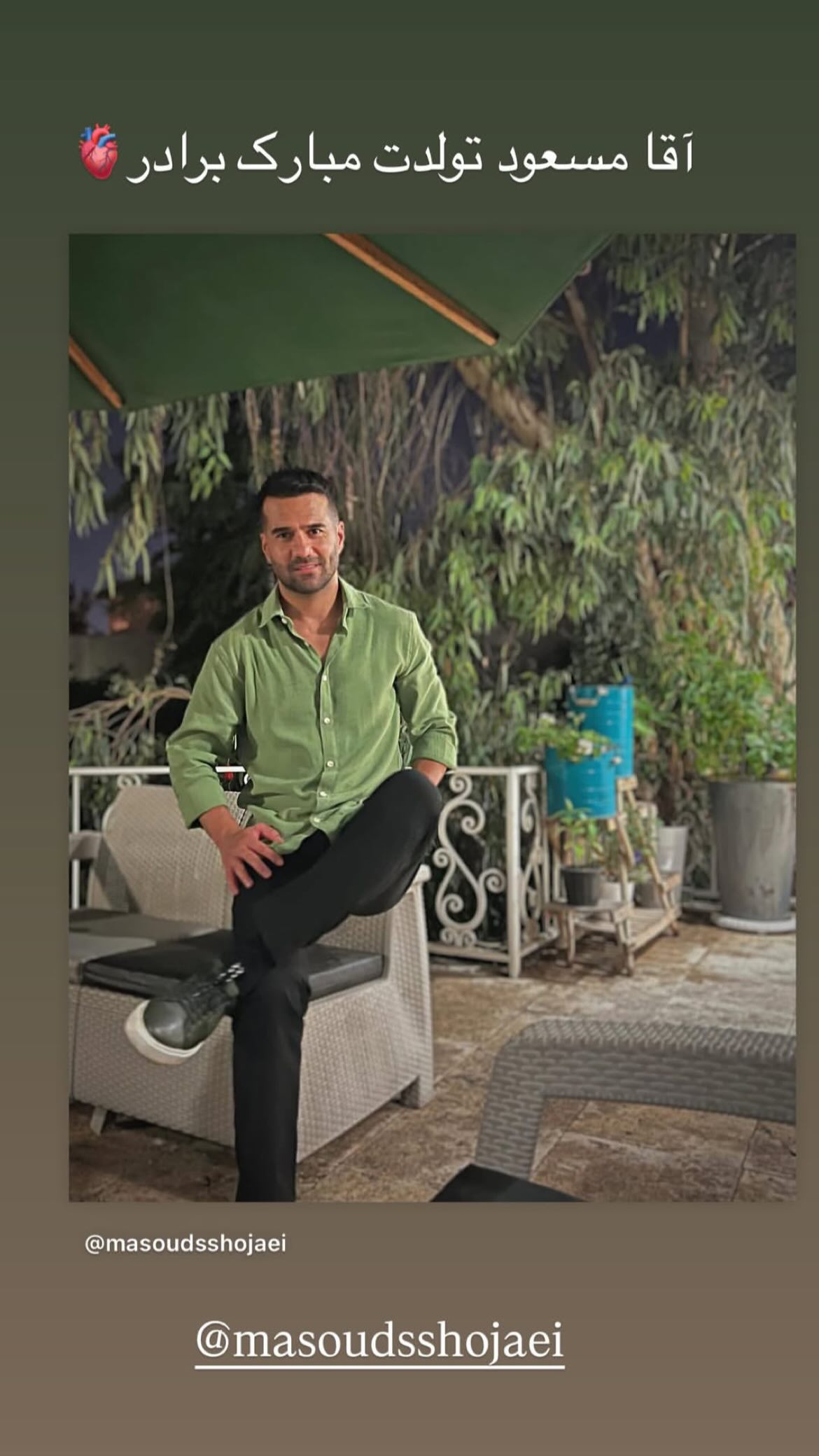  جدید ترین استوری اینستاگرام مسعود شجاعی