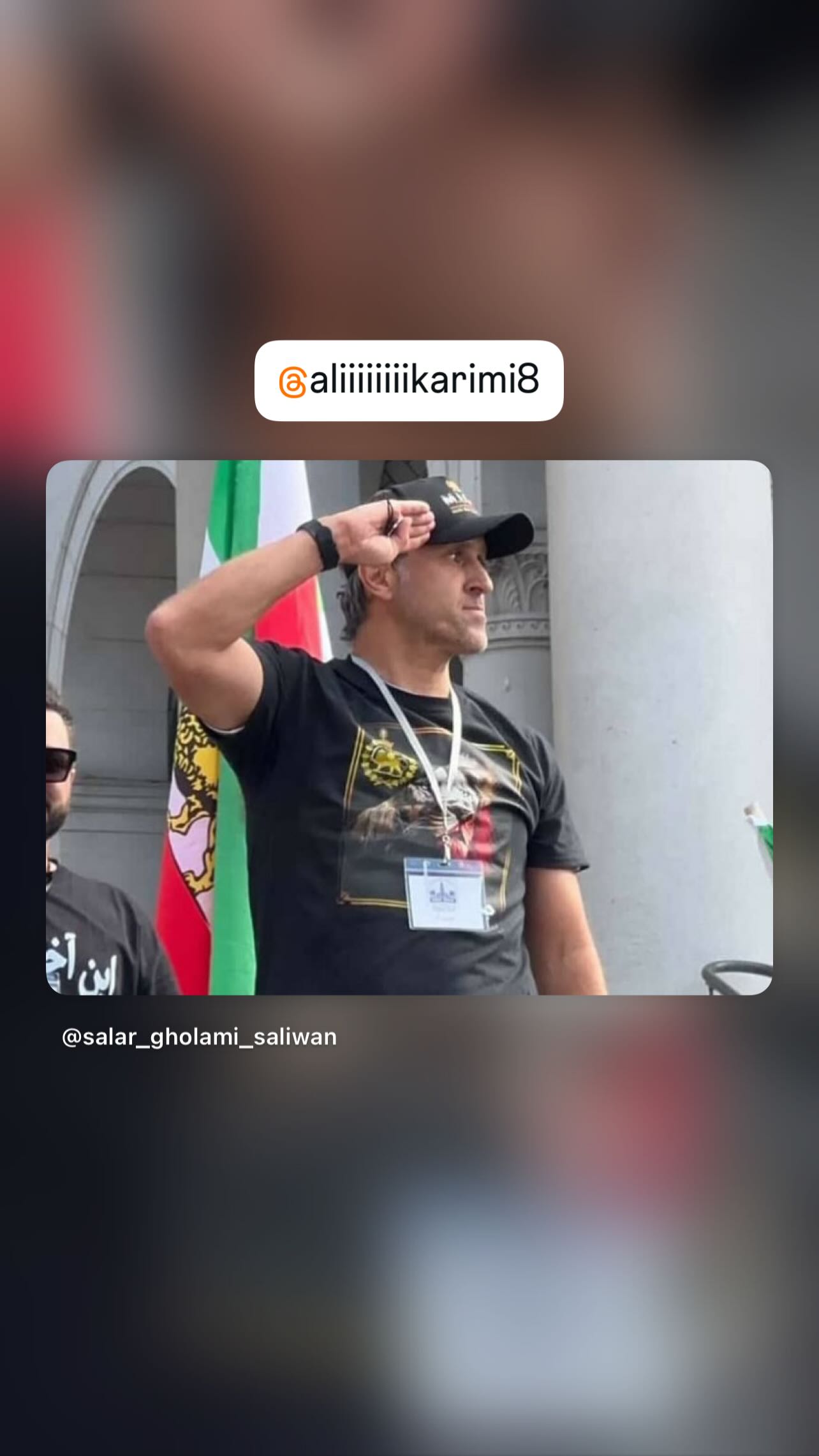  جدید ترین استوری اینستاگرام مازیار فلاحی