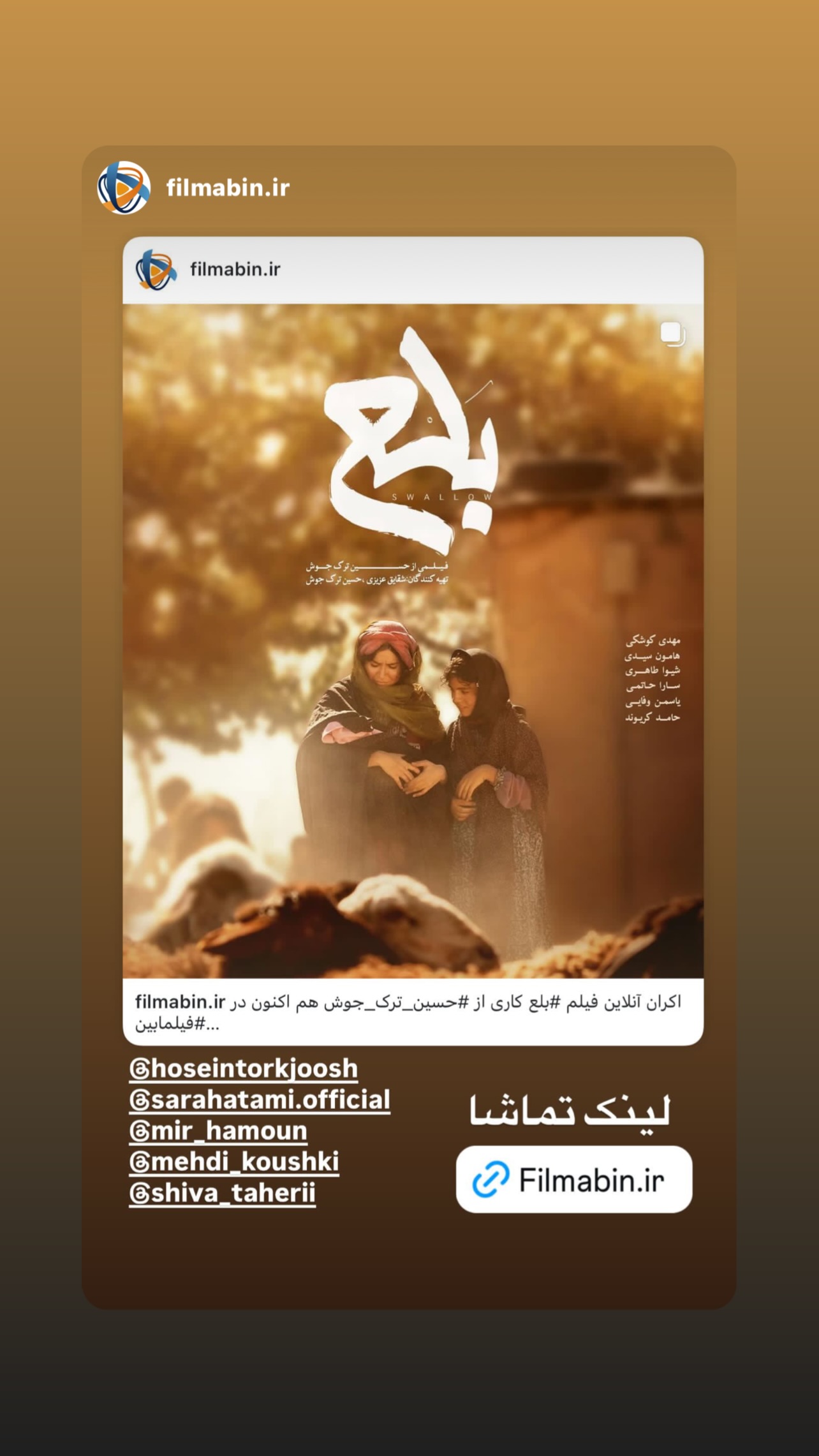  جدید ترین استوری اینستاگرام مهدی کوشکی