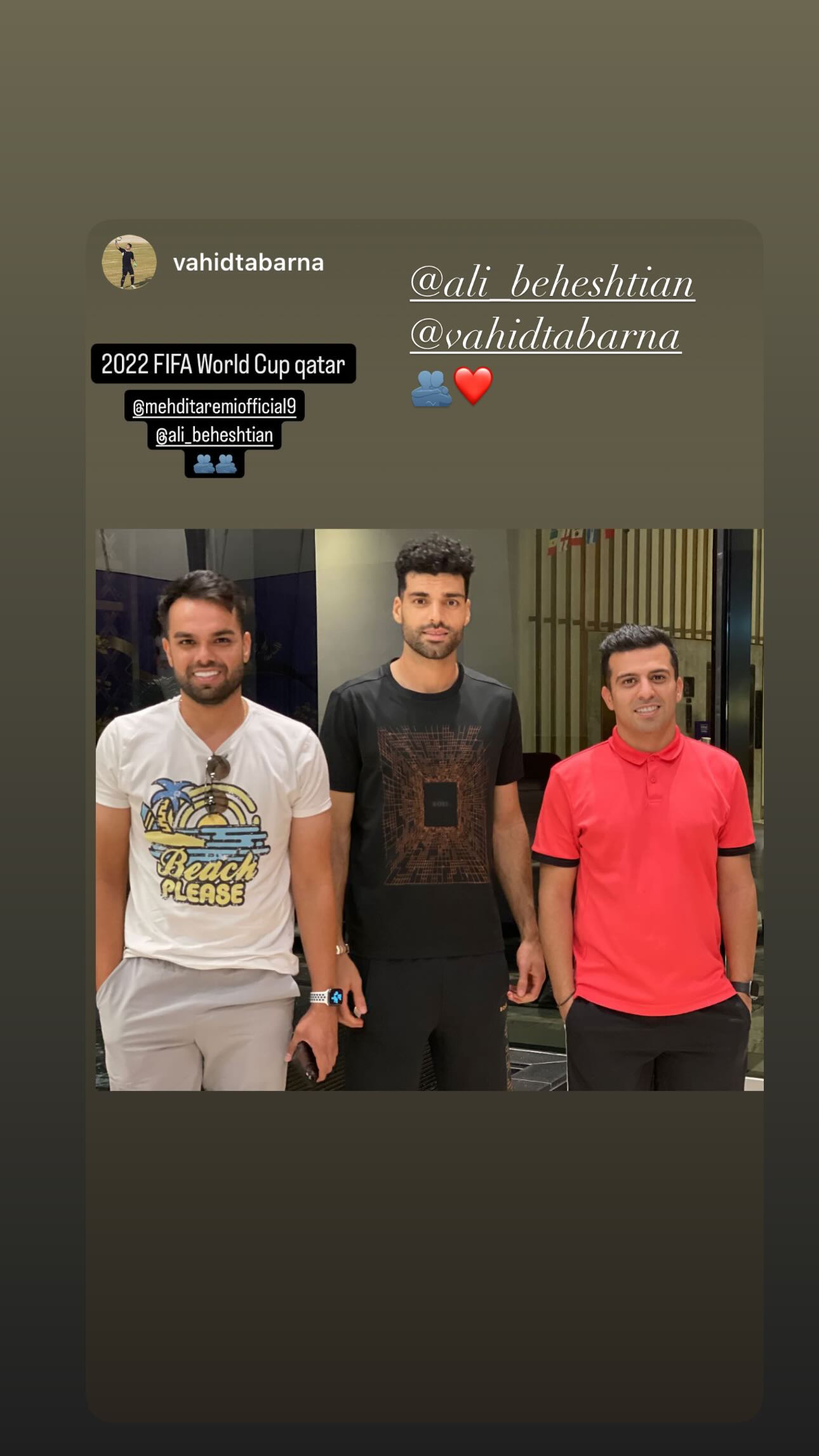  جدید ترین استوری اینستاگرام مهدی طارمی