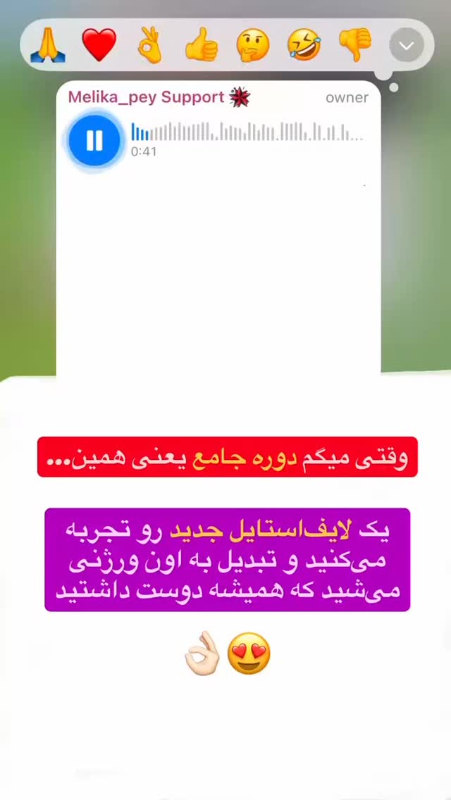  جدید ترین استوری اینستاگرام ملیکا پیغمبری