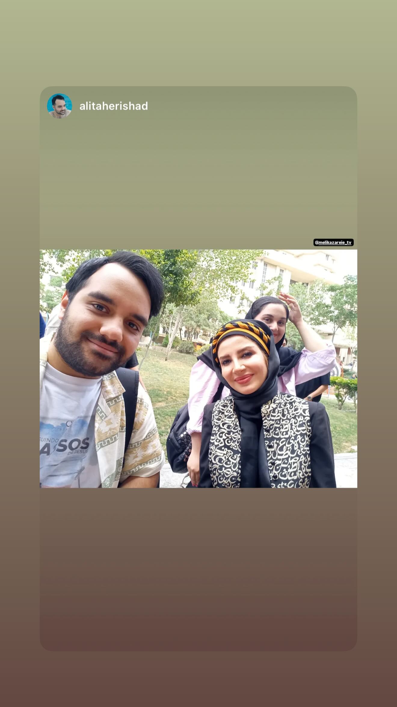  جدید ترین استوری اینستاگرام ملیکا زارعی