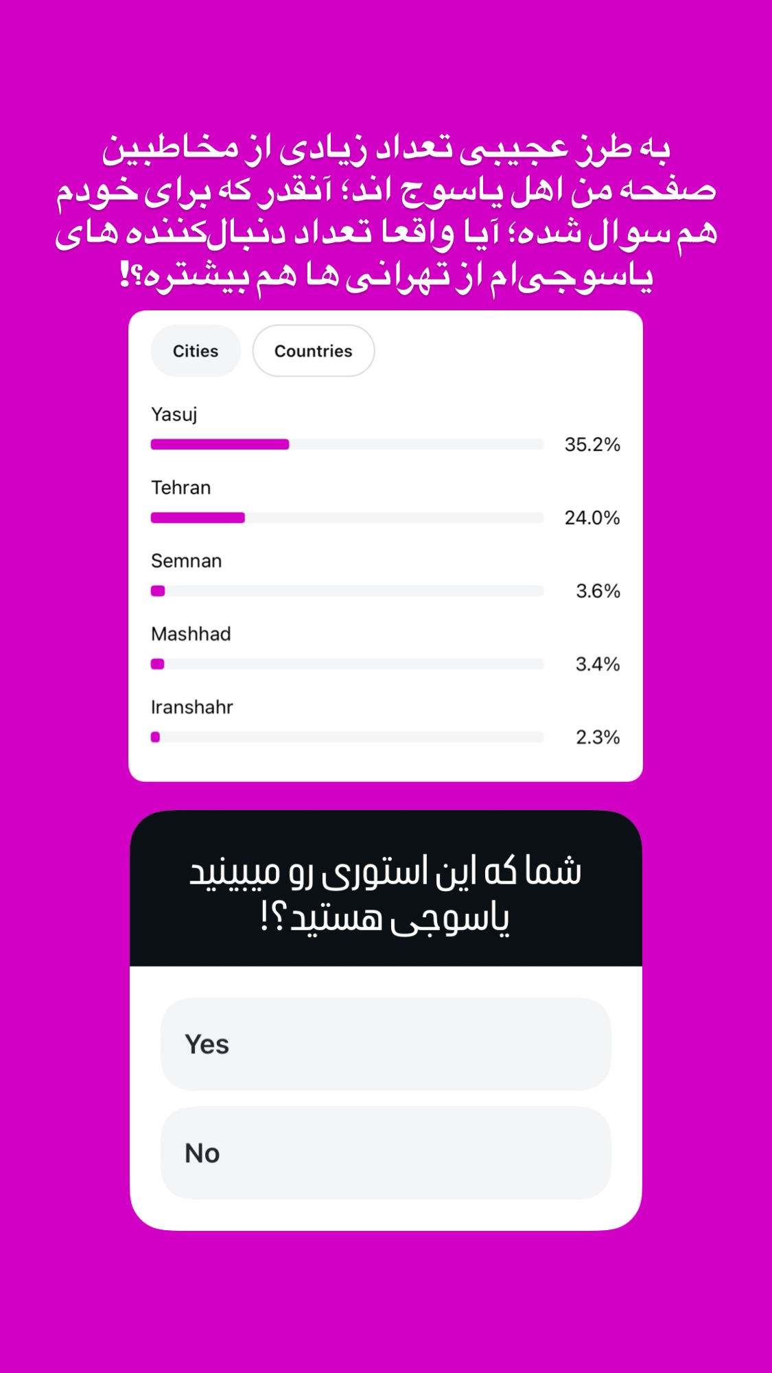  جدید ترین استوری اینستاگرام میکائیل دیانی