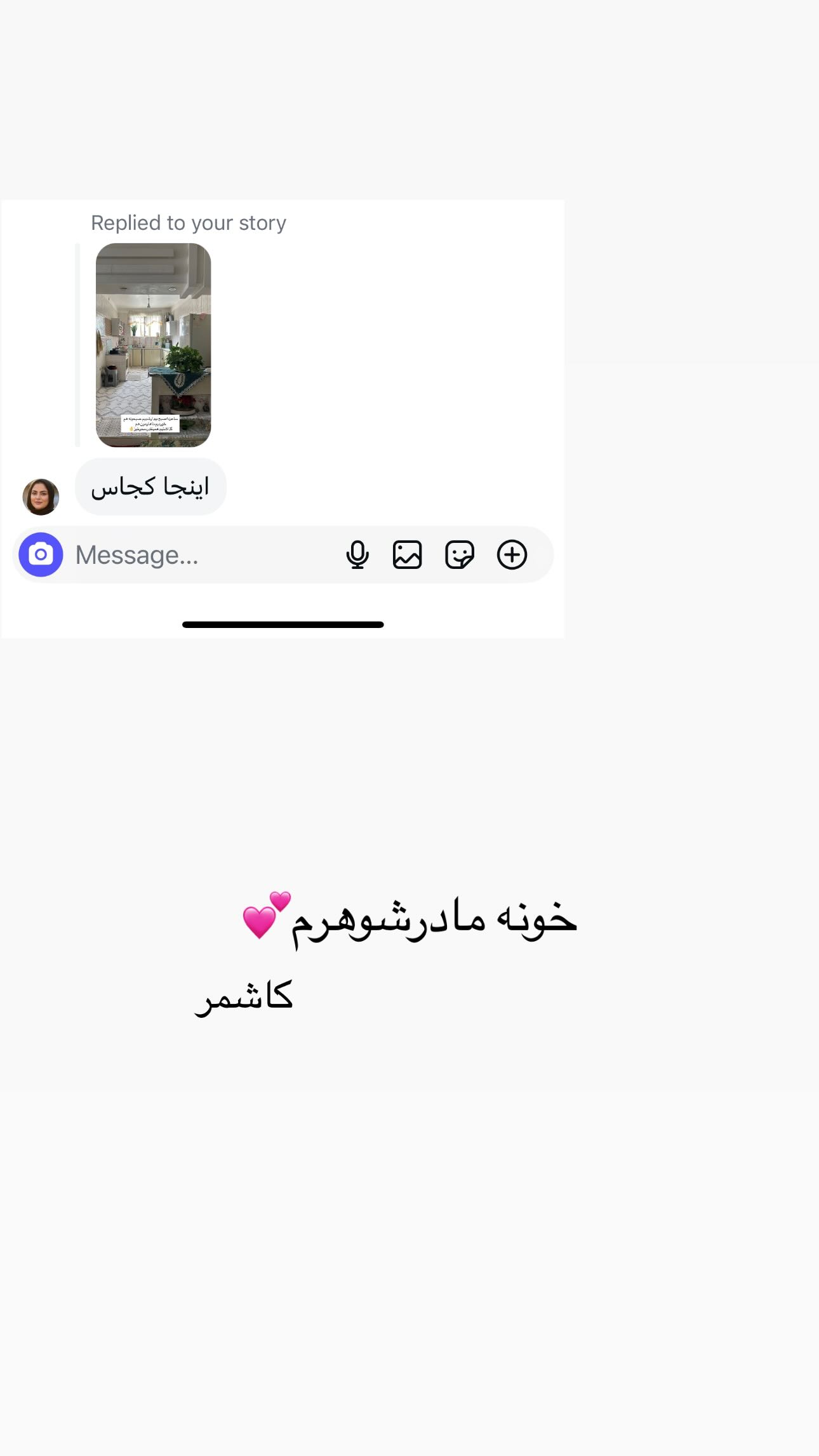  جدید ترین استوری اینستاگرام مینا حسن زاده