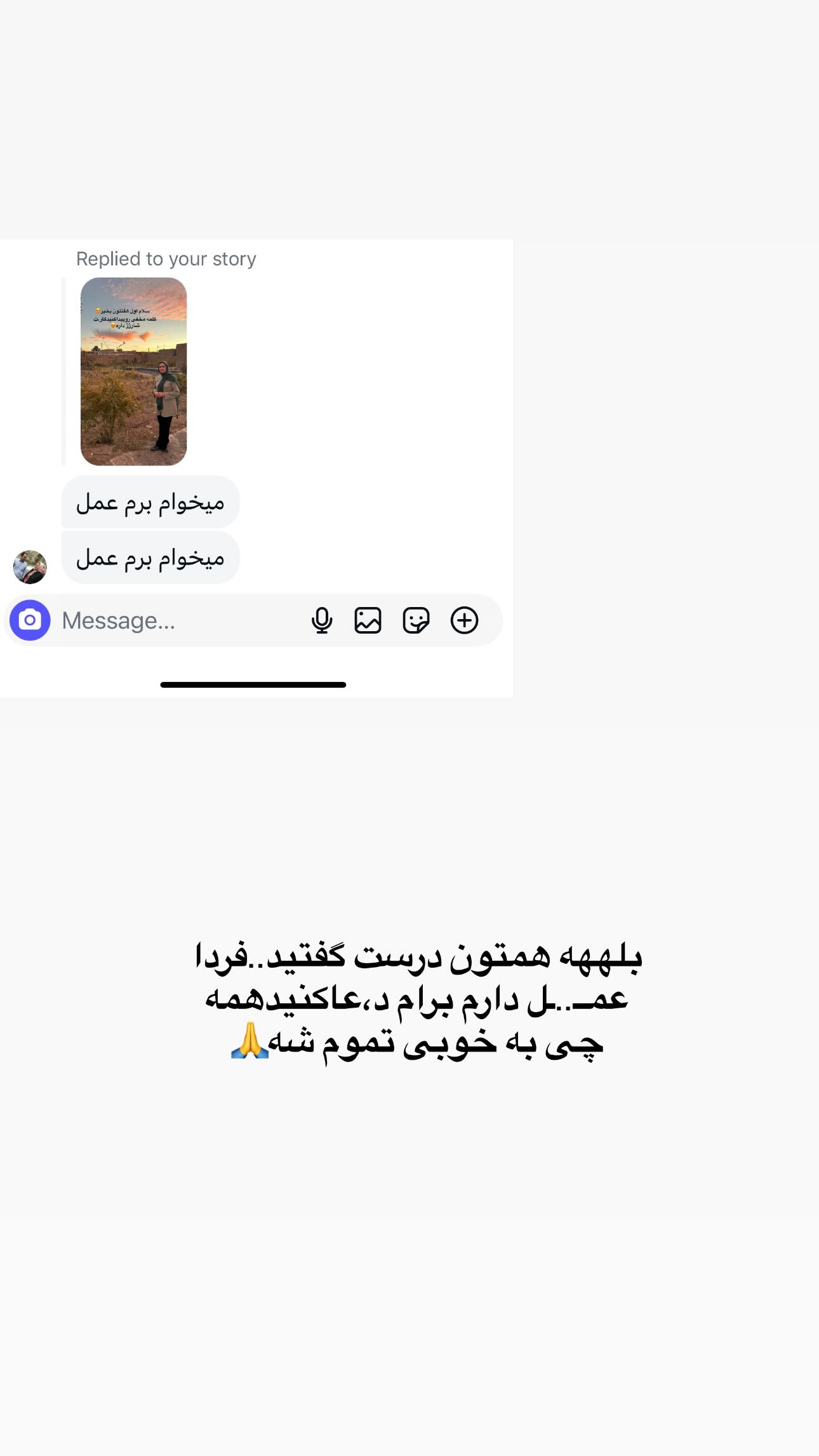  جدید ترین استوری اینستاگرام مینا حسن زاده