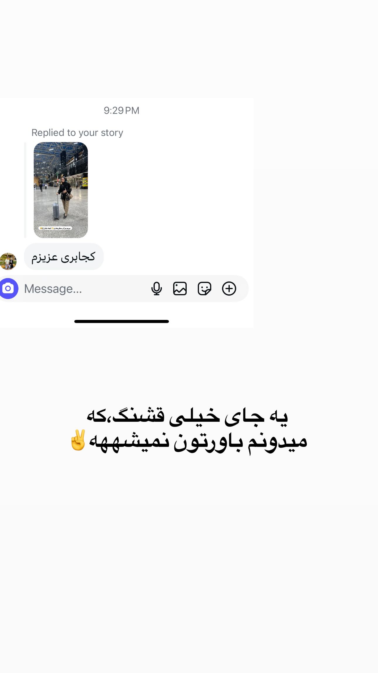 جدید ترین استوری اینستاگرام مینا حسن زاده