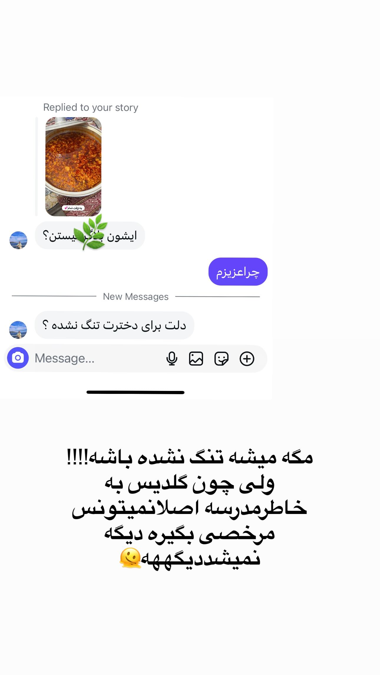  جدید ترین استوری اینستاگرام مینا حسن زاده
