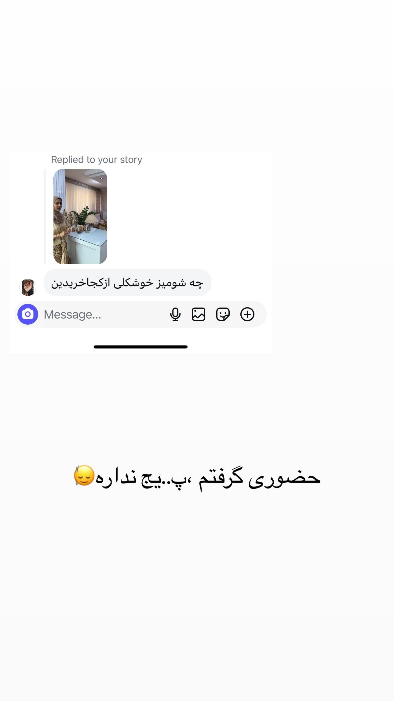  جدید ترین استوری اینستاگرام مینا حسن زاده