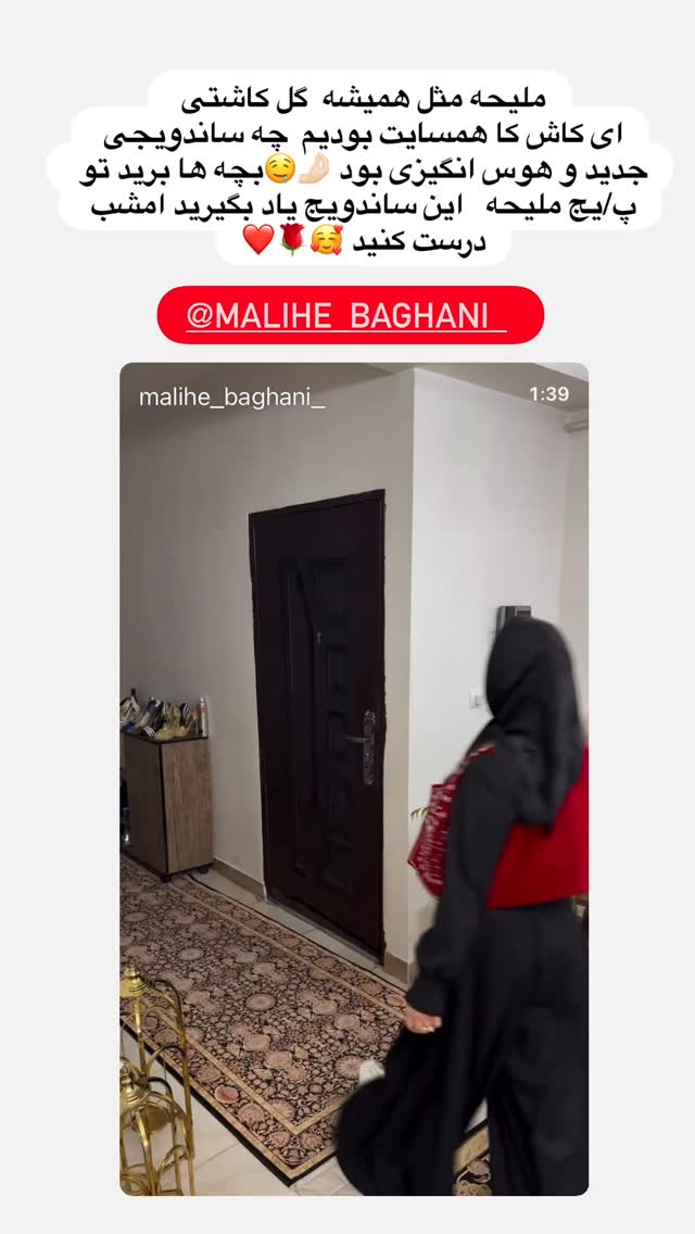  جدید ترین استوری اینستاگرام مینا حسن زاده